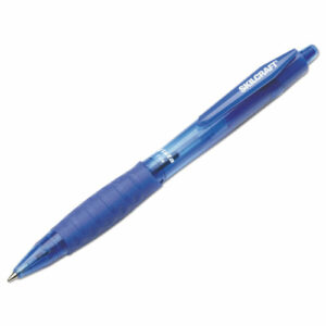 7520014457228, SKILCRAFT VISTA Ballpoint Pen, Retractable, Fine 0.7 mm, Blue Ink, Translucent Blue Barrel, Dozen