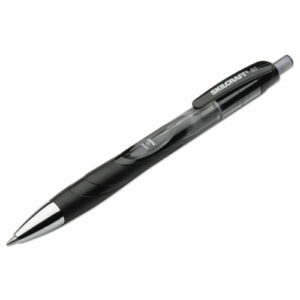 7520015745970, SKILCRAFT VISTA Secure Gel Pen, Retractable, Medium 0.7 mm, Black Ink, Smoke/Black Barrel, 3/Pack