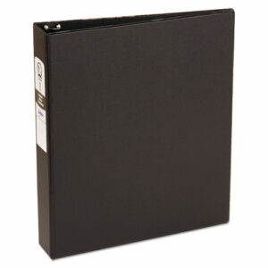 Economy Non-View Binder with Round Rings, 3 Rings, 1.5" Capacity, 11 x 8.5, Black, (3401)
