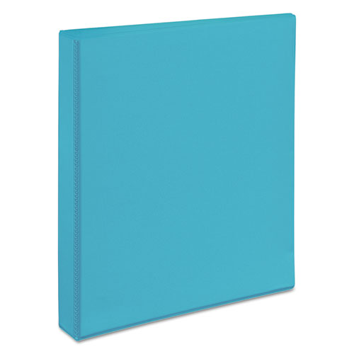 Durable View Binder with DuraHinge and Slant Rings, 3 Rings, 1" Capacity, 11 x 8.5, Aqua - Image 8
