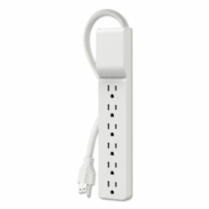 Home/Office Surge Protector, 6 AC Outlets, 10 ft Cord, 720 J, White