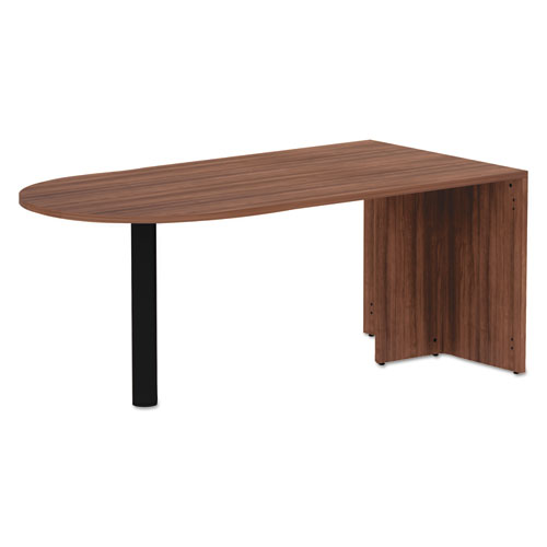 Alera Valencia Series D-Top Desk, 71" x 29.5" x 29.5", Modern Walnut - Image 3