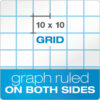 Cross Section Pads, Cross-Section Quadrille Rule (10 sq/in, 1 sq/in), 50 White 8.5 x 11 Sheets - Image 2