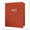 Earthwise by Oxford 100% Recycled Paper Twin-Pocket Portfolio, 100-Sheet Capacity, 11 x 8.5, Red, 25/Box - Image 4