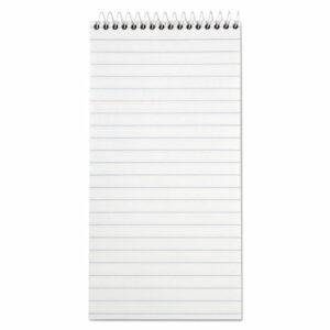 Reporter's Notepad, Wide/Legal Rule, White Cover, 70 White 4 x 8 Sheets, 12/Pack