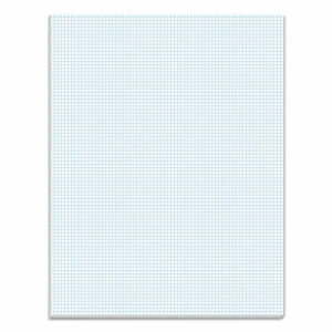 Quadrille Pads, Quadrille Rule (8 sq/in), 50 White 8.5 x 11 Sheets