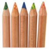 Tri-Tone Color Pencils, 3.8 mm, Assorted Tri-Tone Lead Colors, Tan Barrel, Dozen - Image 2