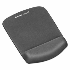 PlushTouch Mouse Pad with Wrist Rest, 7.25 x 9.38, Graphite