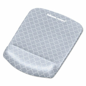 PlushTouch Mouse Pad with Wrist Rest, 7.25 x 9.38, Lattice Design