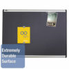 Prestige Plus Magnetic Fabric Bulletin Boards, 72" x 48", Gray Surface, Satin Aluminum Frame - Image 2
