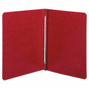 Presstex Report Cover with Tyvek Reinforced Hinge, Two-Piece Prong Fastener, 3" Capacity, 8.5 x 11, Executive Red