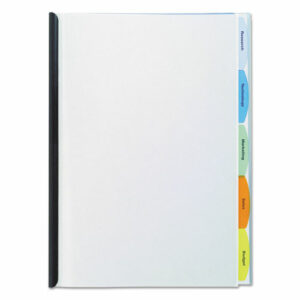 View-Tab Report Cover, Grooved Sliding Bar, 8.5 x 11, Clear/Clear