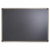 Prestige Euro Style Black Embossed Foam Bulletin Board, 48" x 34.44", Black Surface, Euro Titanium Finished Aluminum Frame - Image 2