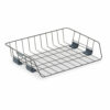 Side-Load Wire Stacking Letter Tray, 1 Section, Letter Size Files, 13.38" x 10.13" x 2.63", Black