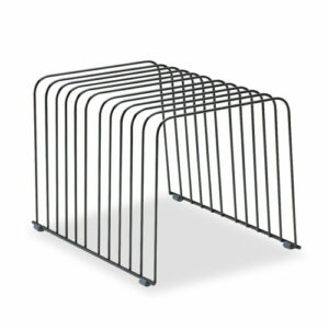 Wire Desktop Organizer, 11 Sections, Letter to Legal Size Files, 9" x 11.38" x 8", Black