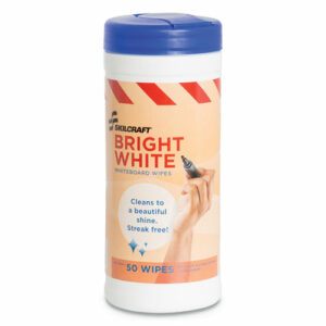 7930014541159, SKILCRAFT Pre-Moistened Whiteboard Wipes, 50/Dispenser Pack, 12 Packs/Box