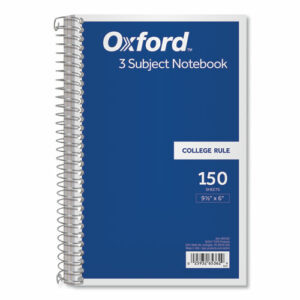 Coil-Lock Wirebound Notebook, 3-Subject, Medium/College Rule, Randomly Assorted Cover Color, (150) 9.5 x 6 Sheets