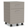 Urban Mobile File Pedestal, Left or Right, 2-Drawers: Box/File, Legal/A4, Ash, 16" x 15.25" x 23.75" - Image 2