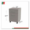 Urban Mobile File Pedestal, Left or Right, 2-Drawers: Box/File, Legal/A4, Ash, 16" x 15.25" x 23.75" - Image 9
