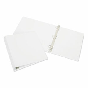 7510015194381, SKILCRAFT Round Ring View Binder, 3 Rings, 1.5" Capacity, 11 x 8.5, White