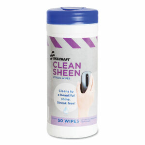 7930014541138, SKILCRAFT Computer Screen (CRT) Wet Wipes, 5 x 7, White, 50 Wipe/Dispenser, 12/Box