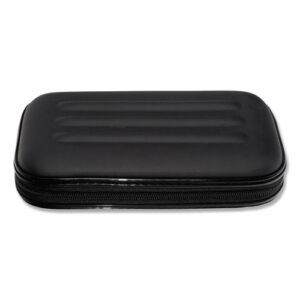 Large Soft-Sided Pencil Case, 8.75" x 5.25" x 2", Black