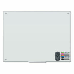 Magnetic Glass Dry Erase Board Value Pack, 48" x 36" (Actual Size: 47" x 35"), Frosted White Surface