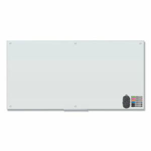 Magnetic Glass Dry Erase Board Value Pack, 70" x 35", Frosted White Surface