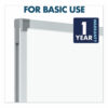 Dry Erase Board with Aluminum Frame, 72" x 48", White Surface, Satin Aluminum Frame - Image 7