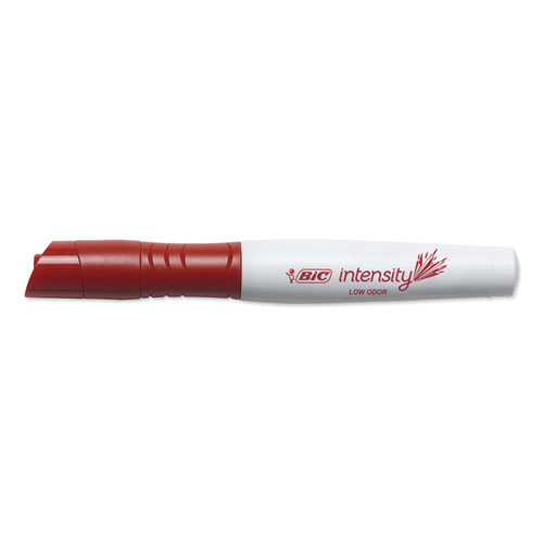 Intensity Low Odor Chisel Tip Dry Erase Marker, Extra-Broad Bullet Tip, Red, Dozen - Image 4