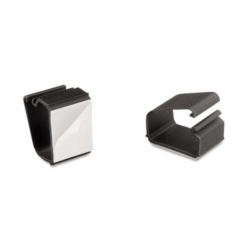 Self-Adhesive Wire Clips, Black, 6/Pack - Image 3