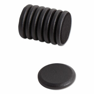 High Energy Magnets, Circles, 1.25" Diameter, Black, 8/Pack