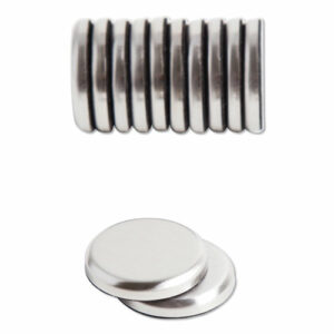 High Energy Magnets, Circles, 1.25" Diameter, Silver, 12/Pack