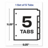 Print and Apply Index Maker Clear Label Sheet Protector Dividers with White Tabs, 5-Tab, 11 x 8.5, White, 1 Set - Image 5