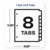 Print and Apply Index Maker Clear Label Sheet Protector Dividers with White Tabs, 8-Tab, 11 x 8.5, Clear, 1 Set - Image 5