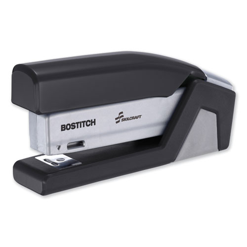 7520015668649, SKILCRAFT Compact Stapler, 15-Sheet Capacity, Black/Gray