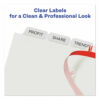 Print and Apply Index Maker Clear Label Plastic Dividers w/Printable Label Strip, 8-Tab, 11 x 8.5, Frosted Clear Tabs, 5 Sets - Image 3