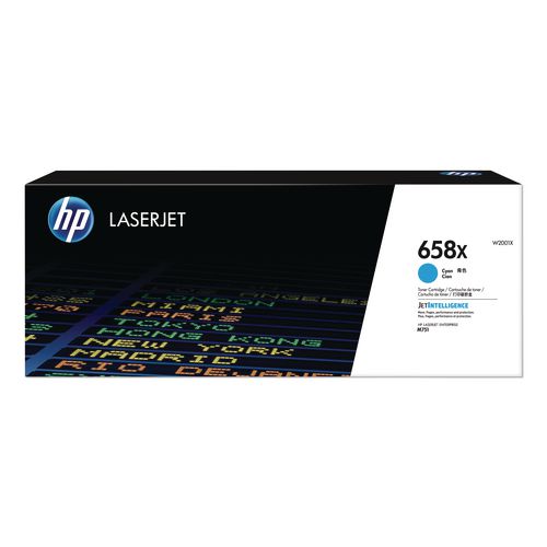 HP 658X, (W2001X) High-Yield Cyan Original LaserJet Toner Cartridge