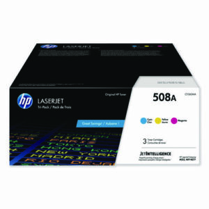 HP 508A, (CF360A-M) 3-Pack Cyan/Magenta/Yellow Original LaserJet Toner Cartridges