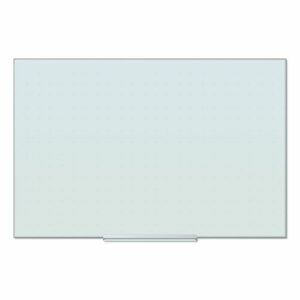 Floating Glass Ghost Grid Dry Erase Board, 36" x 24" (Actual Size: 35" x 23"), White Surface