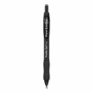Profile Gel Pen, Retractable, Medium 0.7 mm, Black Ink, Translucent Black Barrel, 36/Pack