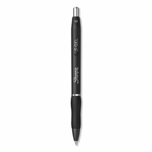 S-Gel High-Performance Gel Pen, Retractable, Bold 1 mm, Black Ink, Black Barrel, 4/Pack