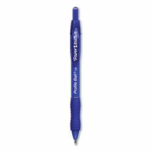 Profile Ballpoint Pen, Retractable, Medium 1 mm, Blue Ink, Translucent Blue Barrel, 4/Pack