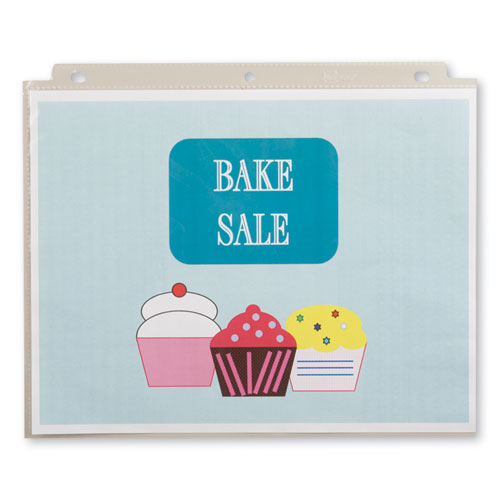 Economy Weight Sheet Protector, Light-Duty, Side: 3-Hole Punched, Top Load 8.5 x 11 Insert, Clear Front, 100/Box - Image 6