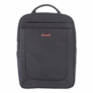 Cadence 2 Section Business Backpack, Fits Devices Up to 15.6", Polyester, 6 x 6 x 17, Charcoal