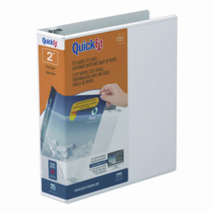 QuickFit Round-Ring View Binder, 3 Rings, 2" Capacity, 11 x 8.5, White