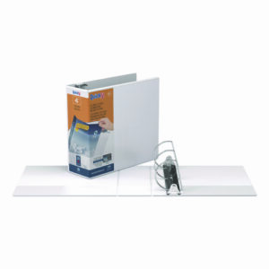 QuickFit D-Ring View Binder, 3 Rings, 4" Capacity, 11 x 8.5, White