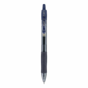 G2 Premium Gel Pen, Retractable, Fine 0.7 mm, Navy Blue Ink, Smoke/Blue Barrel, Dozen