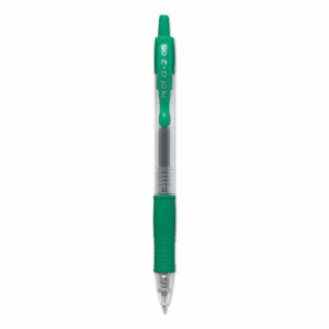 G2 Premium Gel Pen, Retractable, Extra-Fine 0.5 mm, Green Ink, Smoke/Green Barrel, Dozen