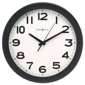 Kenwick Wall Clock, 13.5" Overall Diameter, Black Case, 1 AA (sold separately)